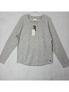 Civil Society Mens Burke Long Sleeve Fleece SweatShirt Sz LG Heather Oatmeal NWT